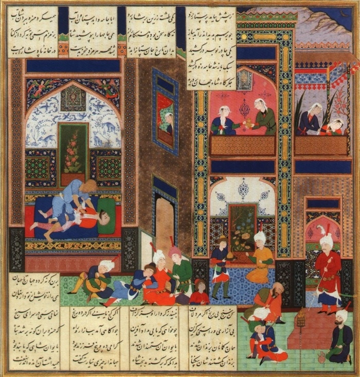 Убииство Хосрова могольская рукопись Шахнаме Фирдоуси около 1535 г..jpg