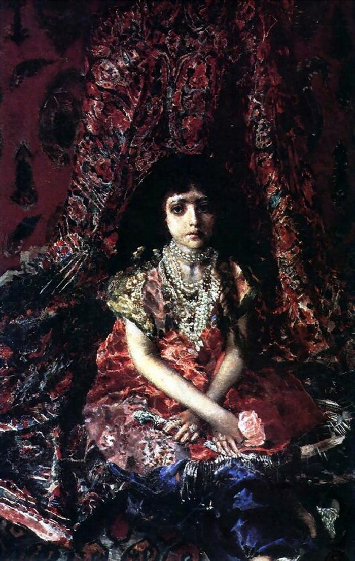 «Девочка на фоне персидского ковра», 1886&nbsp;г.