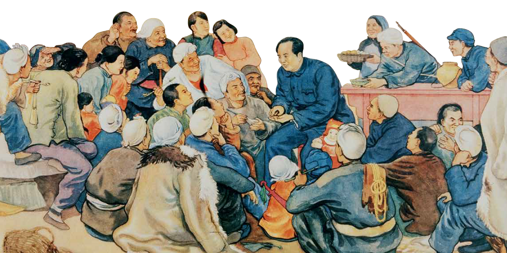 Мао Цзэдун с китайским народом. Плакат 1950-х годов.png Мао Цзэдун с китайским народом. Плакат 1950-х годов.png