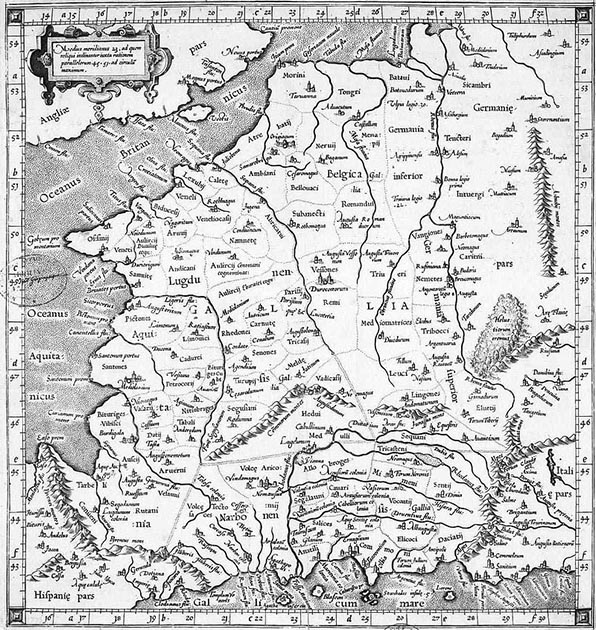 Карта Птолемея, на которой можно прочитать название «Лютеция».jpg