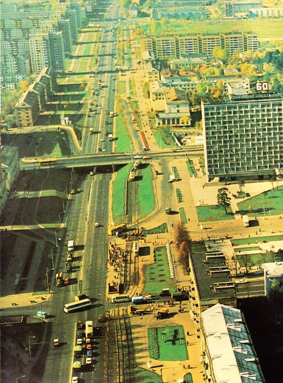 Минск, Партизанский проспект и универмаг Беларусь, 1981 год