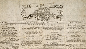 Выход английской газеты «Таймс» (1788)